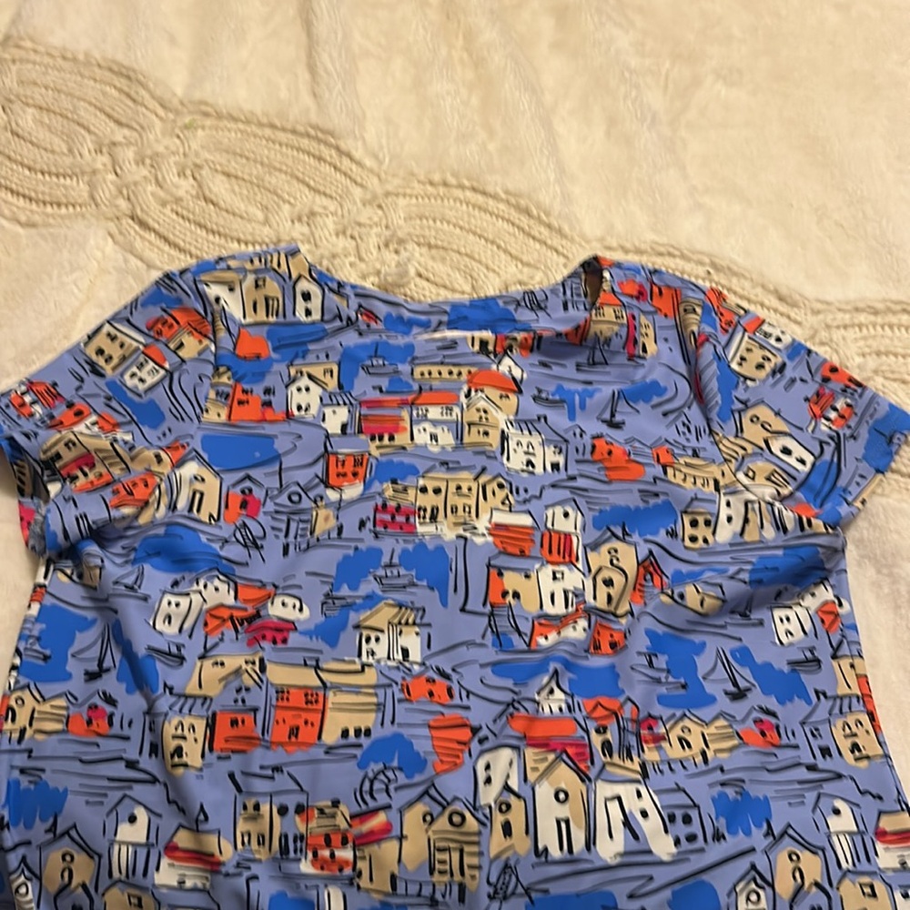 Jude Connally Blue Santorini Dress Resort Wear size large - Picture 3 of 12